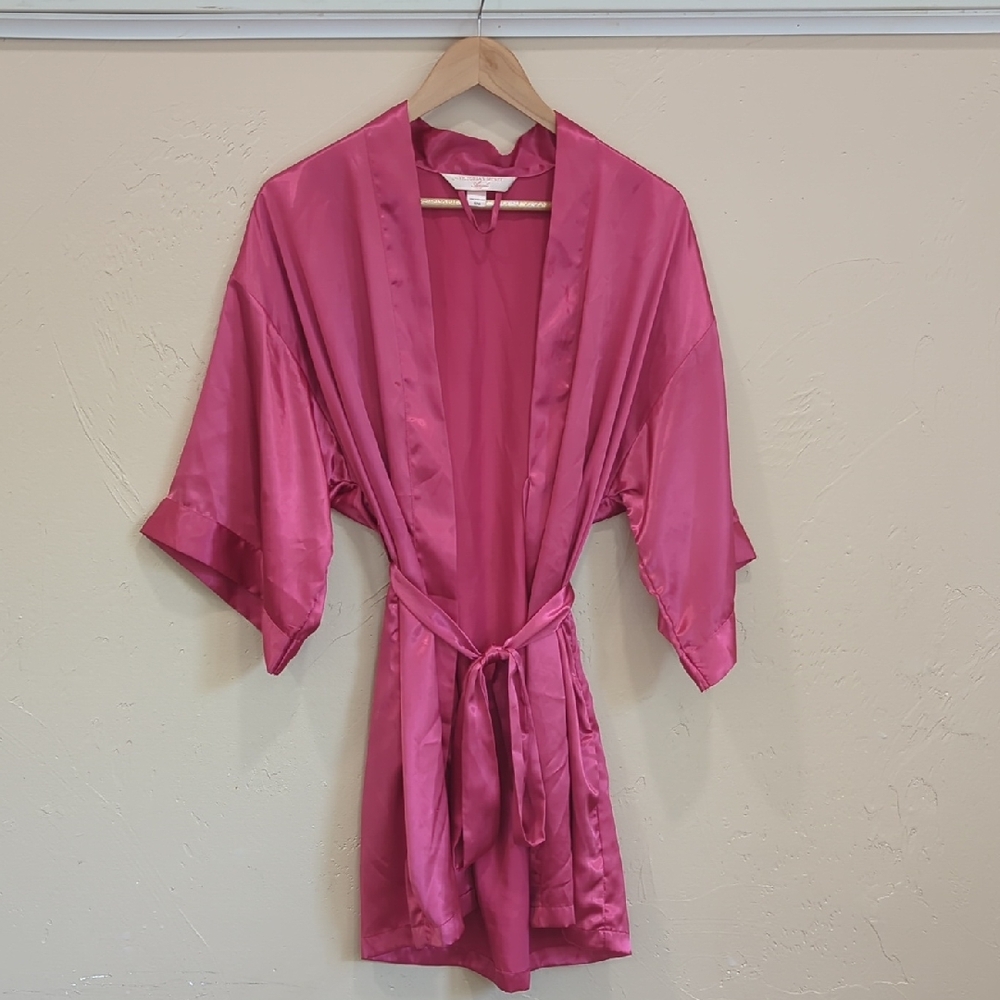 Victoria's Secret Pink Satin Robe, Size S/M